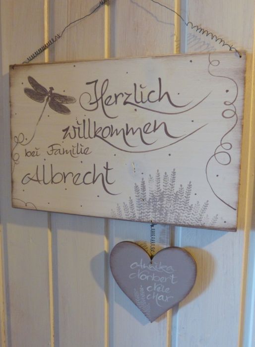 Türschild Libelle hell